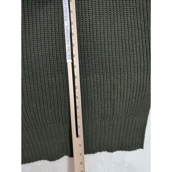 Anthropologie Moth Tunic Sweater Women S Green Turtleneck Sleeveless Minimalist - Picture 9 of 9